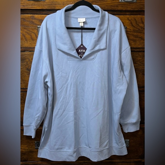 Ava & Viv Light Blue Sweatshirt - Picture 2 of 5